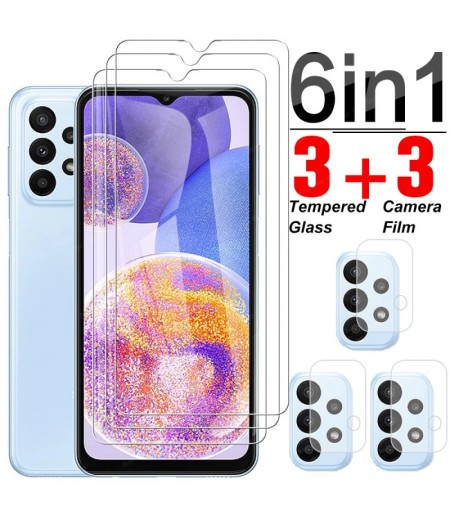 6in1 Tempered Glass For Samsung Galaxy A23 Cover Screen Protector Film For Samsung